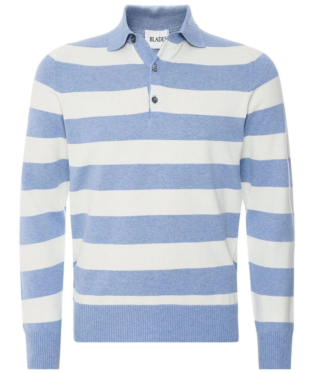 Cotton Striped Brogan Polo Shirt 3 Cotton Striped Brogan Polo Shirt