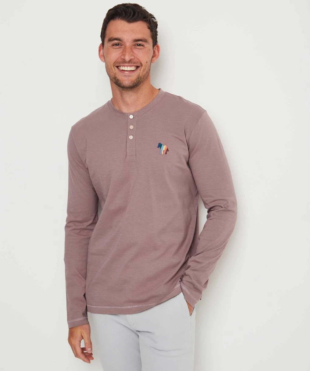 PAUL SMITH Zebra Henley T-Shirt 4 PAUL SMITH Zebra Henley T-Shirt - Image 2