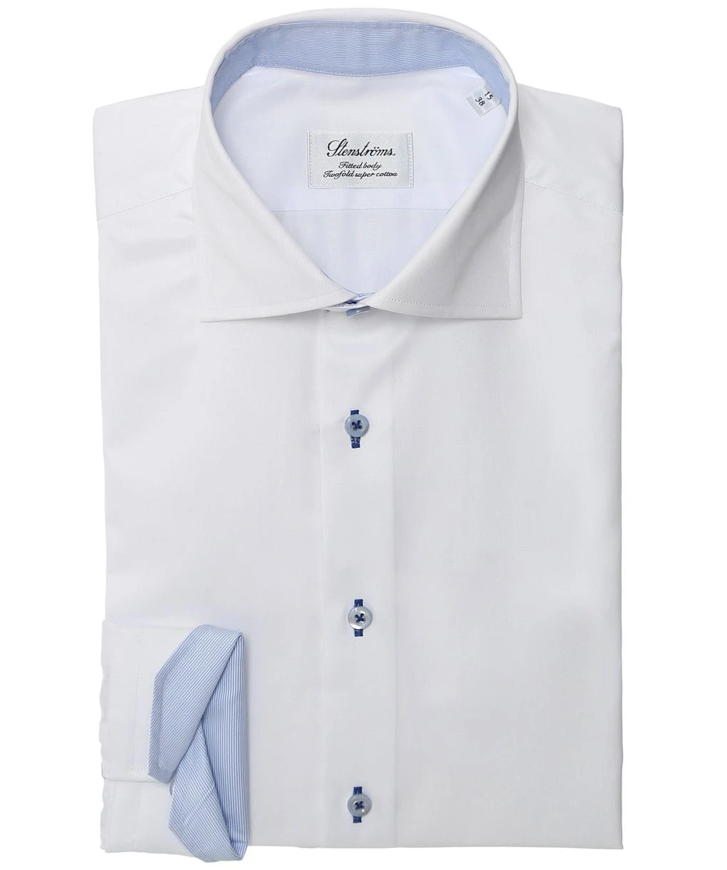 Fitted Body Stripe Trim Shirt 3 Fitted Body Stripe Trim Shirt