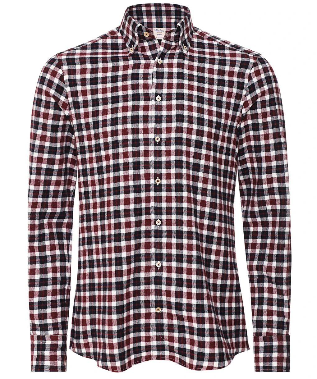 Slimline Flannel Gingham Shirt 3 Slimline Flannel Gingham Shirt