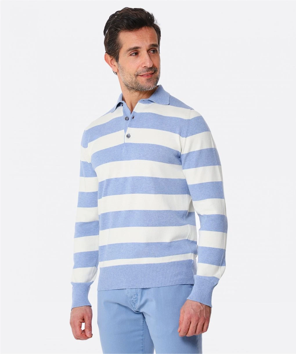 Cotton Striped Brogan Polo Shirt 4 Cotton Striped Brogan Polo Shirt - Image 2