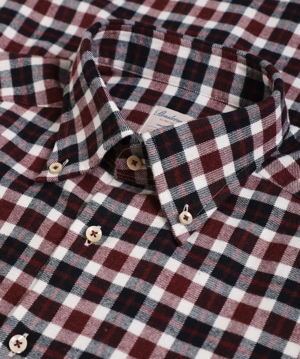 Slimline Flannel Gingham Shirt 4 Slimline Flannel Gingham Shirt - Image 2