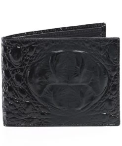 Leather Mock Croc Wallet