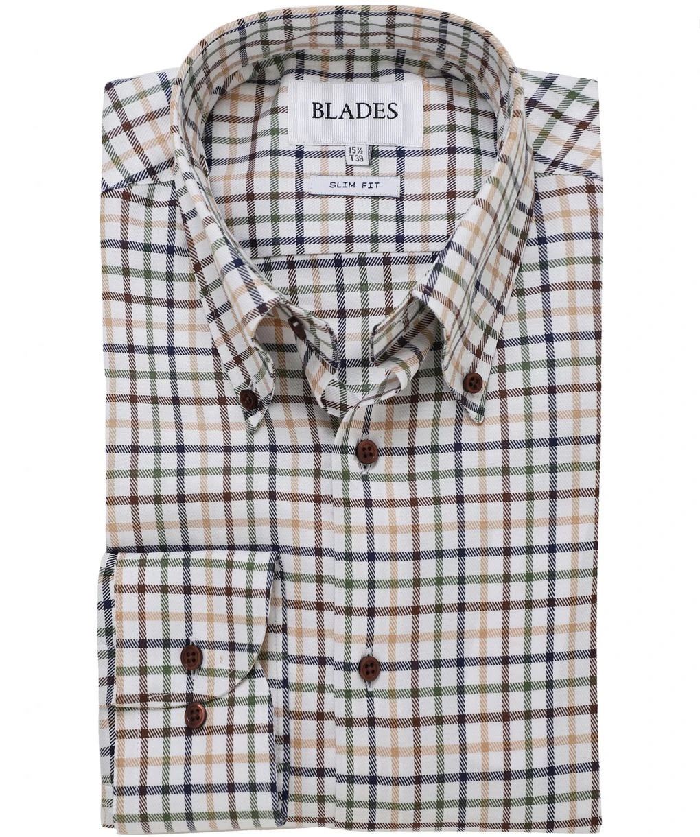 Slim Fit Twill Check Shirt 3 Slim Fit Twill Check Shirt