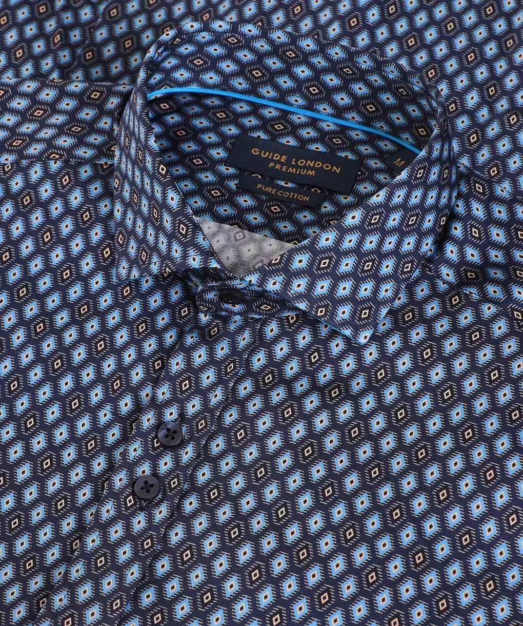 Slim Fit Geometric Shirt 4 Slim Fit Geometric Shirt - Image 2