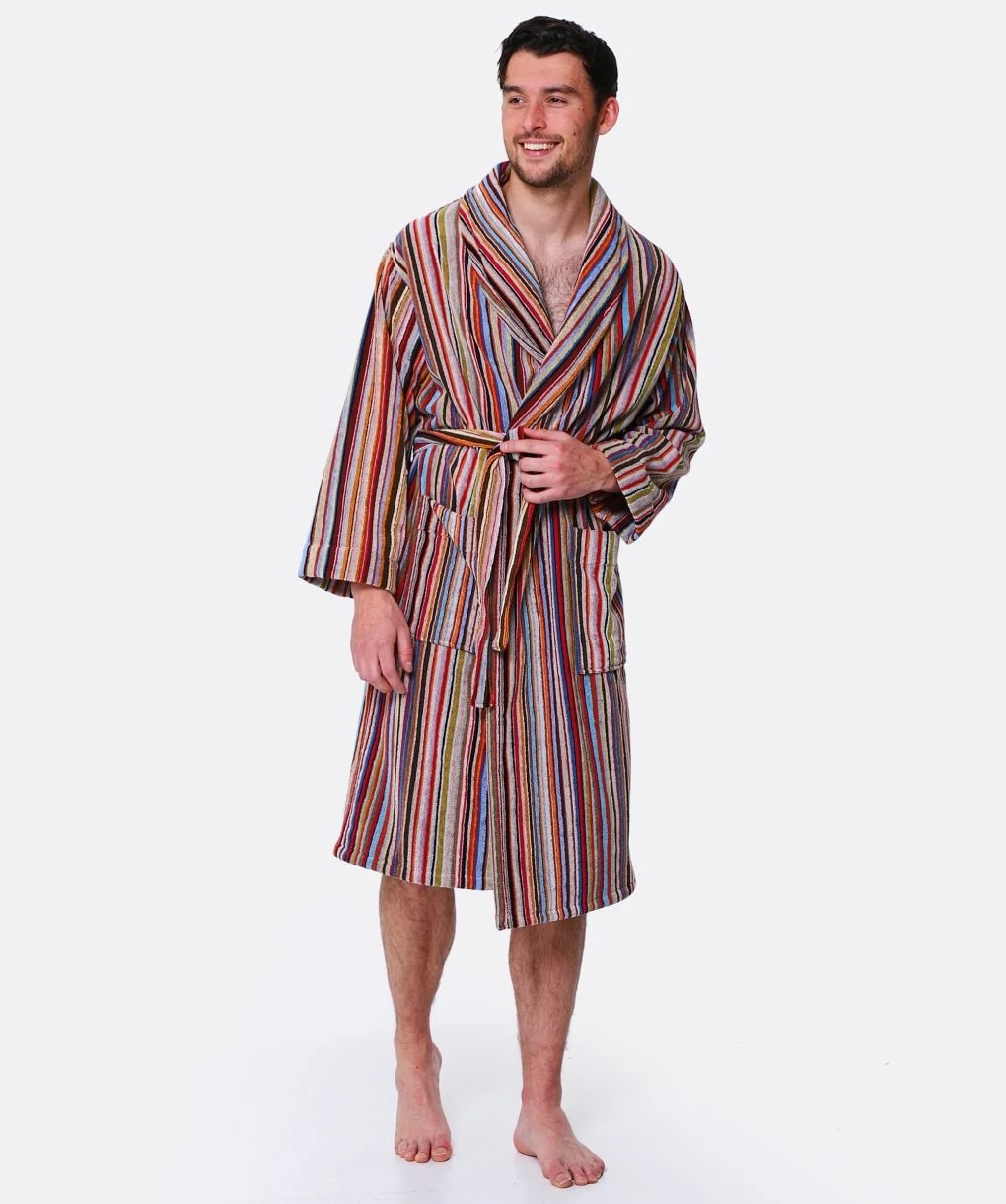 PAUL SMITH Cotton Towelling Signature Stripe Robe 4 PAUL SMITH Cotton Towelling Signature Stripe Robe - Image 2