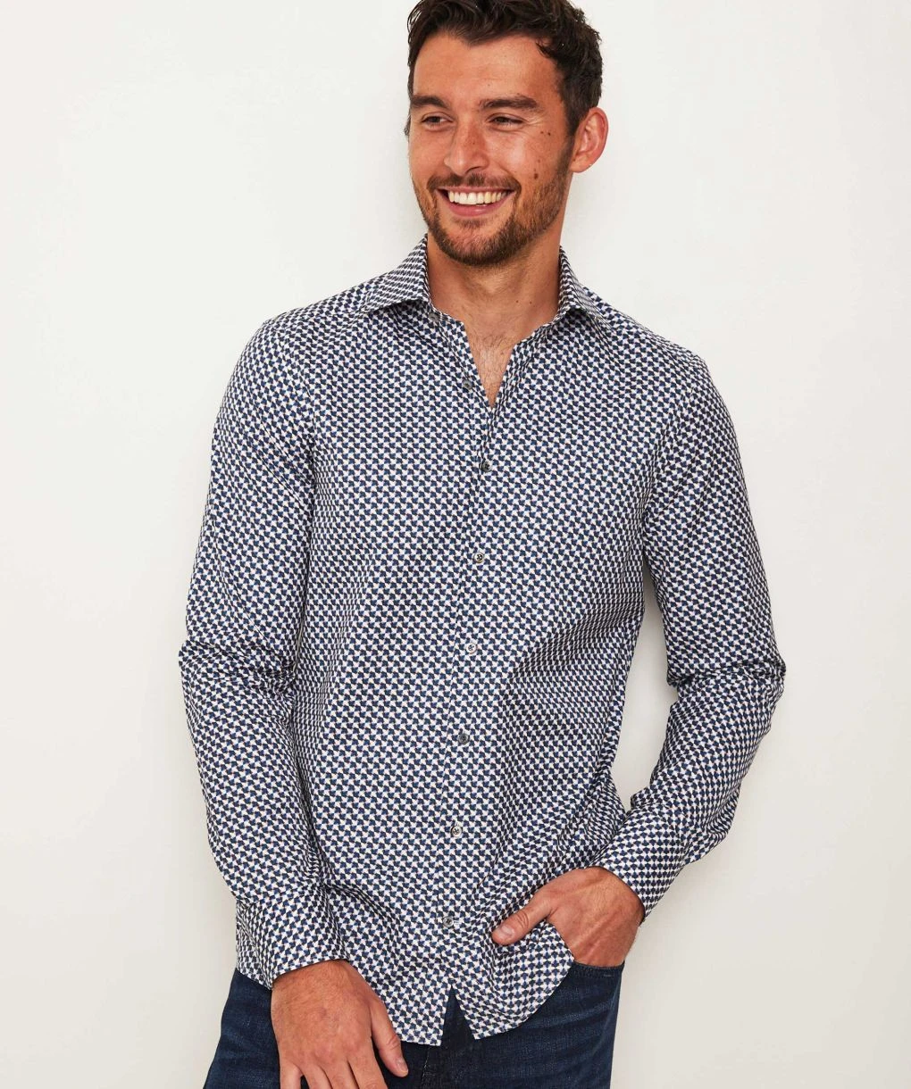 Slimline Geometric Shirt 4 Slimline Geometric Shirt - Image 2