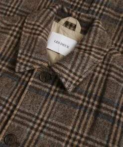 Les Deux Wool Check McKay Coat -Menswear Specialty Store 9oEB3GTiPjFUYvypWxrNPIZdglyxJRpEjlw0b7E3