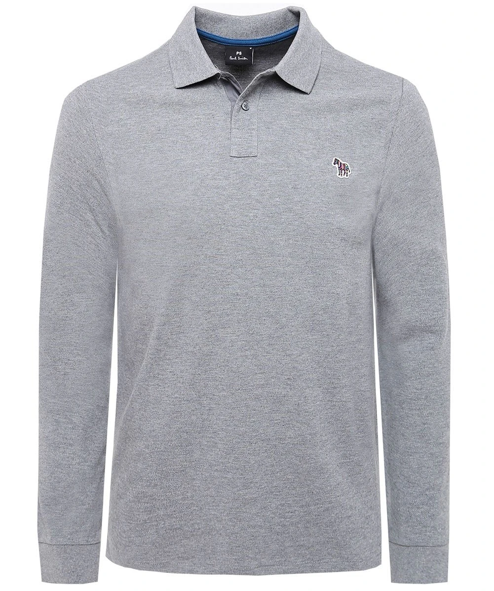 PAUL SMITH Regular Fit Zebra Long Sleeve Polo Shirt 3 PAUL SMITH Regular Fit Zebra Long Sleeve Polo Shirt