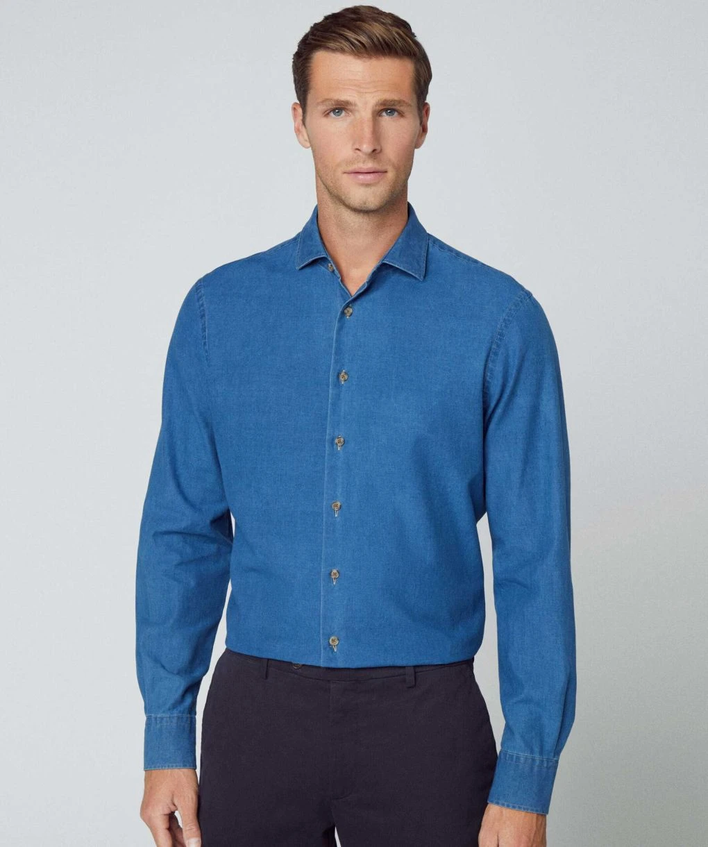 Hackett Classic Fit Denim Shirt 4 Hackett Classic Fit Denim Shirt - Image 2