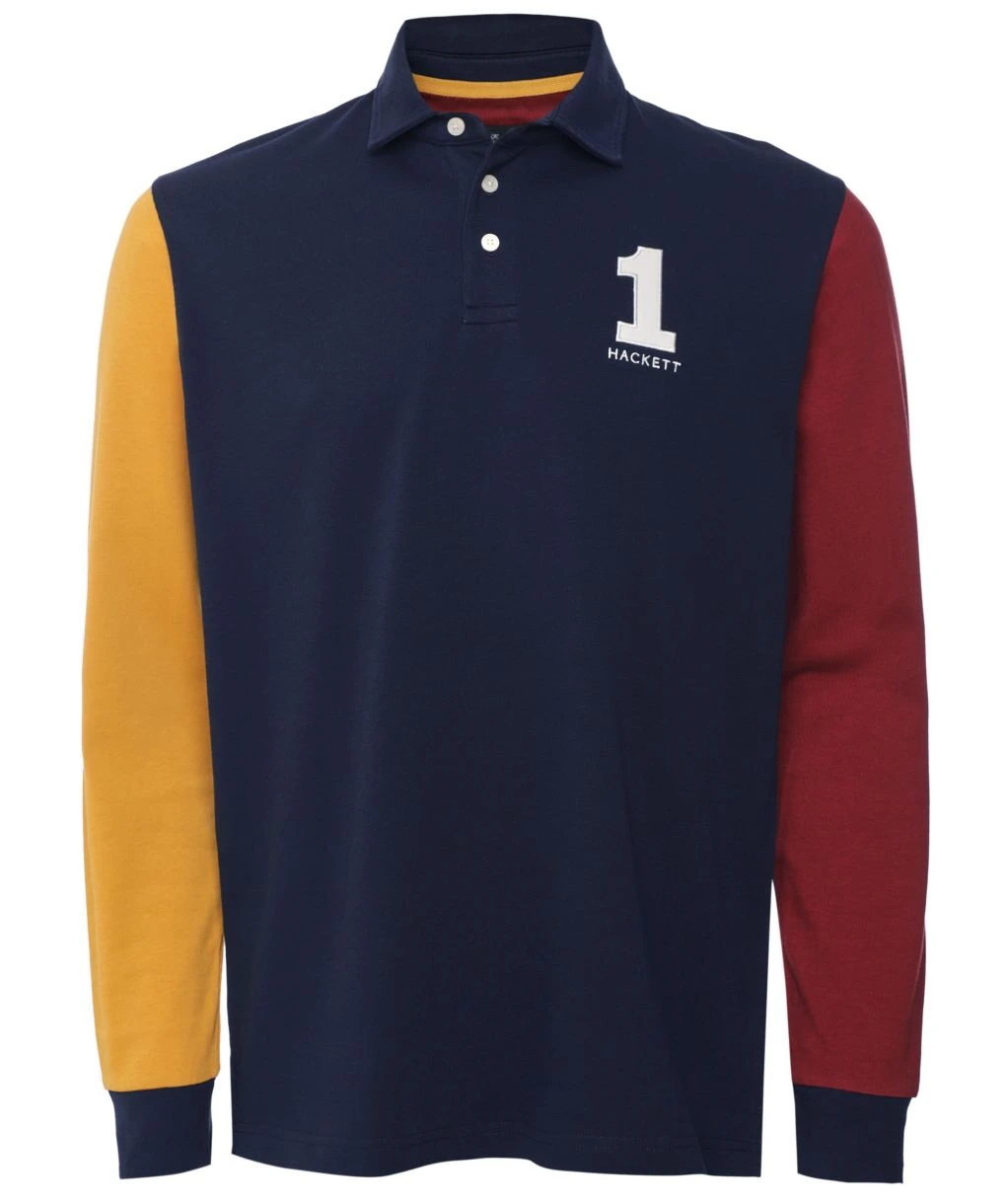 Hackett Colour-Block Rugby Shirt 3 Hackett Colour-Block Rugby Shirt