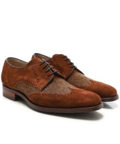 Suede Tweed Jackson Derby Shoes