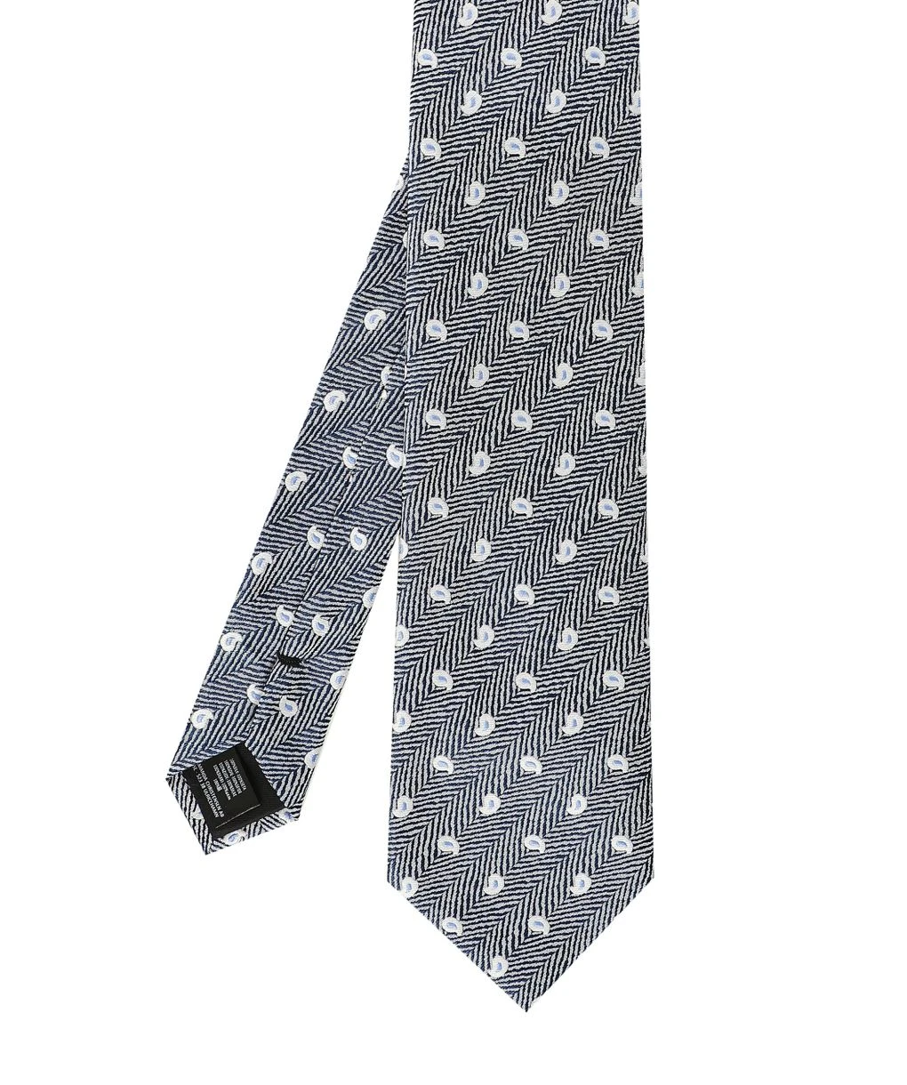 Silk Herringbone Paisley Tie 3 Silk Herringbone Paisley Tie