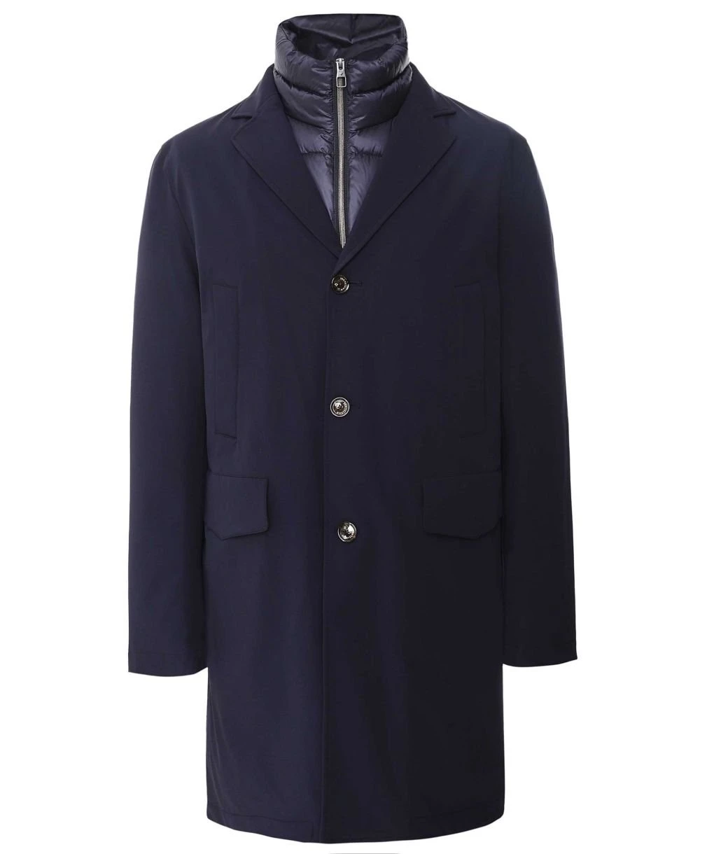 Bib Insert Down Overcoat 3 Bib Insert Down Overcoat