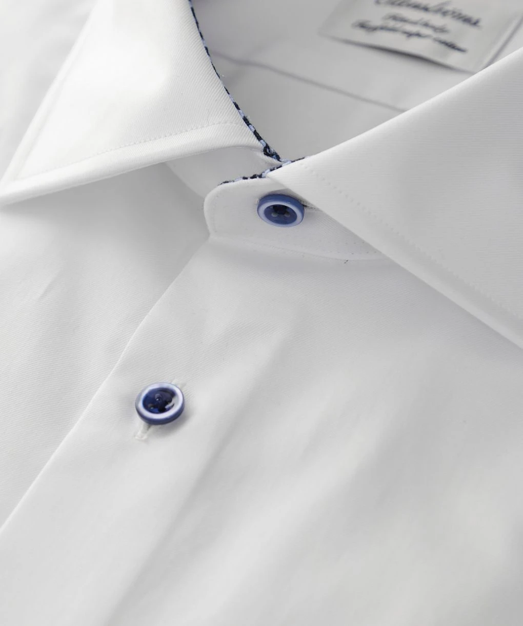 Fitted Body Contrast Trim Shirt 4 Fitted Body Contrast Trim Shirt - Image 2