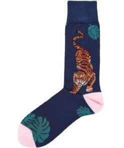 Cotton Blend Tiger Socks