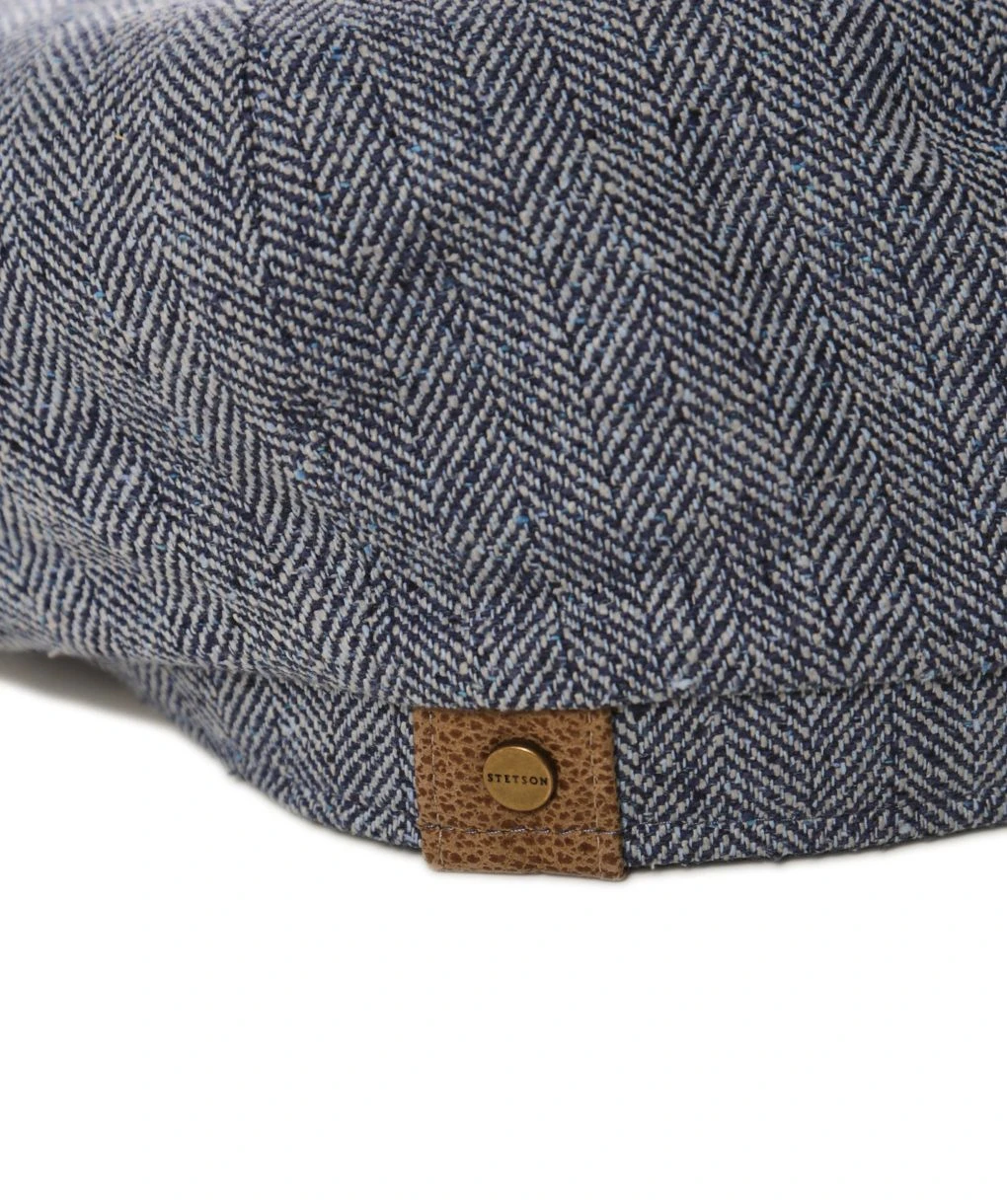 Stetson Silk Herringbone Hatteras Newsboy Cap 4 Stetson Silk Herringbone Hatteras Newsboy Cap - Image 2