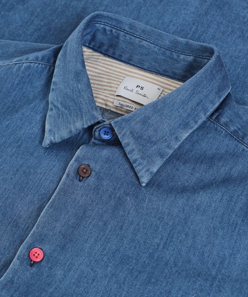 PAUL SMITH Tailored Fit Denim Shirt 4 PAUL SMITH Tailored Fit Denim Shirt - Image 2