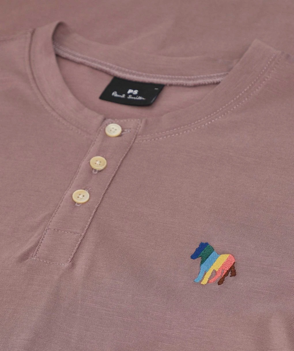 PAUL SMITH Zebra Henley T-Shirt 6 PAUL SMITH Zebra Henley T-Shirt - Image 4