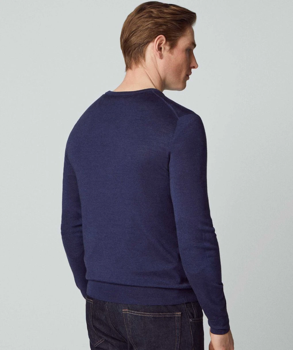 Hackett Merino Silk Crew Neck Jumper 5 Hackett Merino Silk Crew Neck Jumper - Image 3