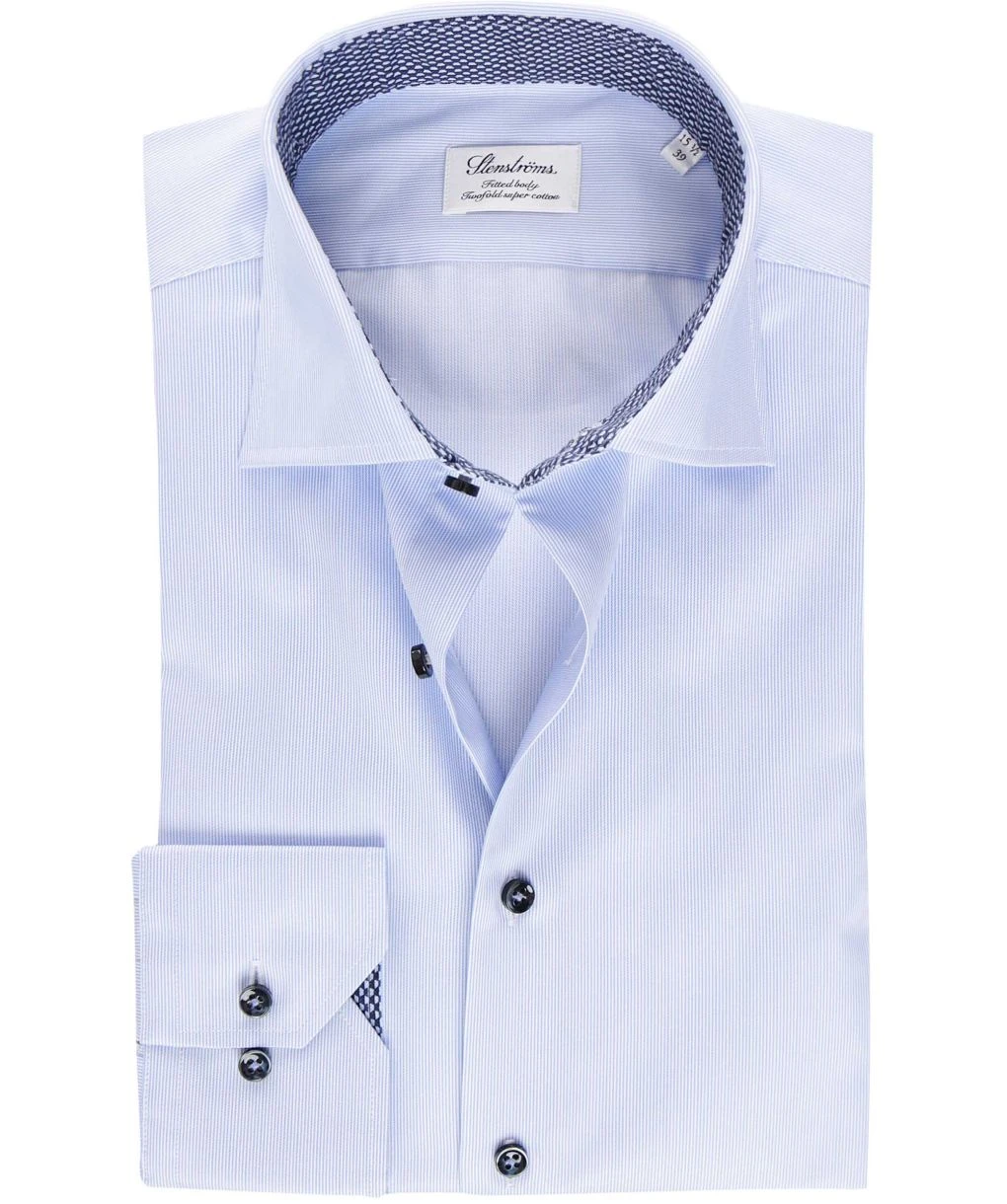 Fitted Body Pinstripe Shirt 3 Fitted Body Pinstripe Shirt