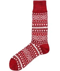 Merino Cotton Fair Isle Socks