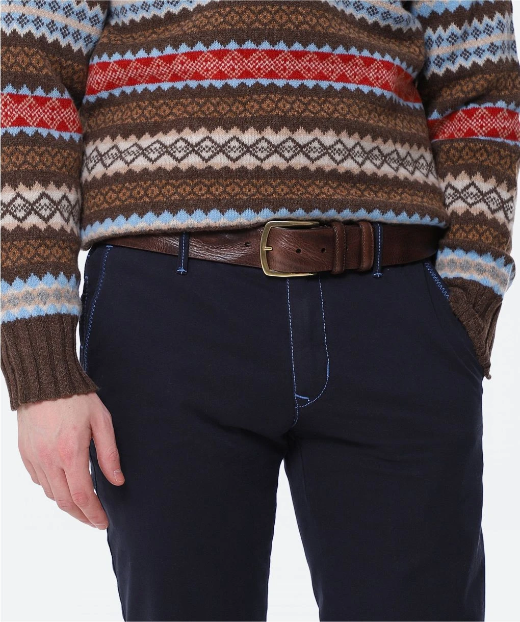 Leather Jeans Belt 4cm 4 Leather Jeans Belt 4cm - Image 2