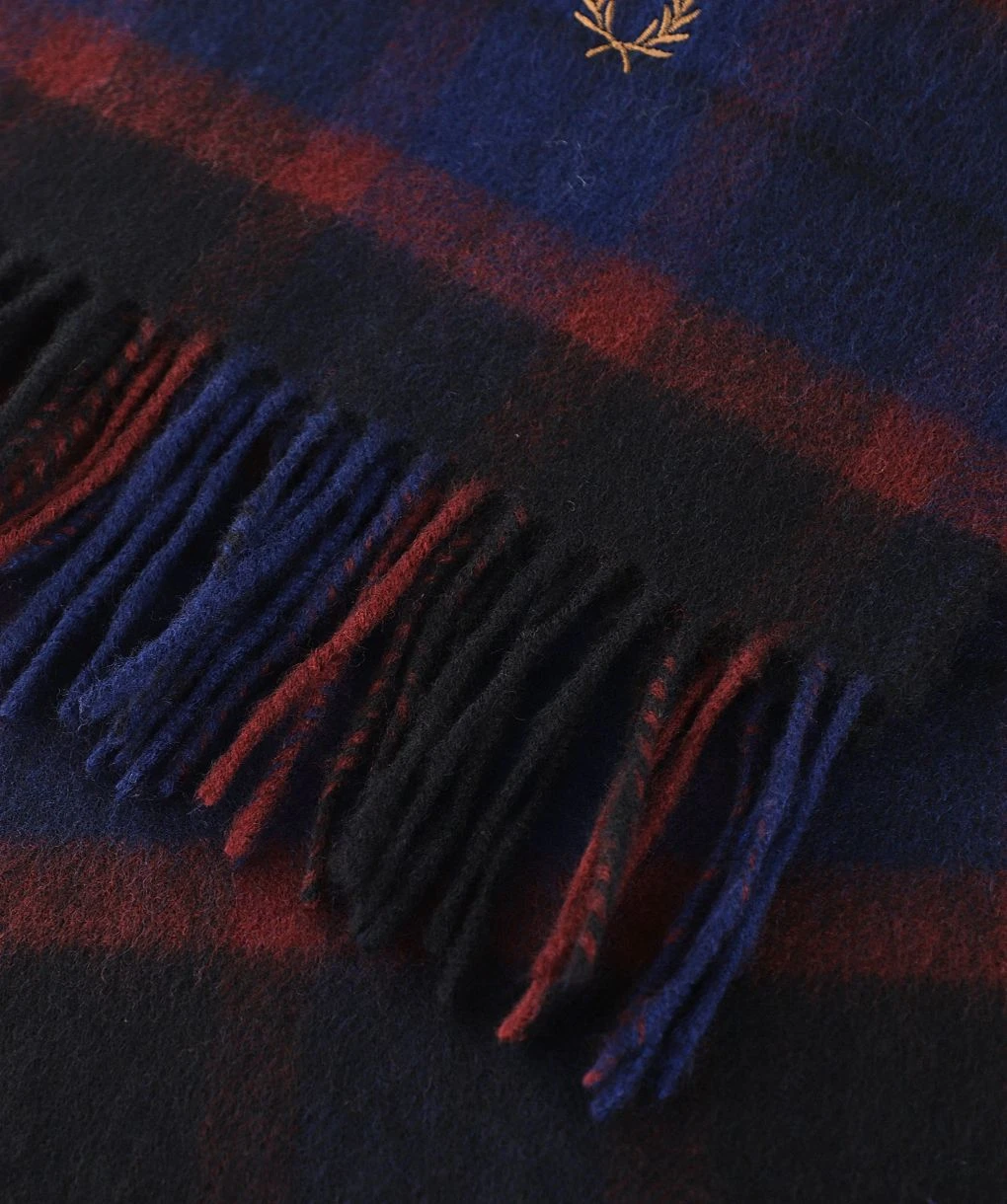 Fred Perry Lambswool Tartan Scarf 4 Fred Perry Lambswool Tartan Scarf - Image 2