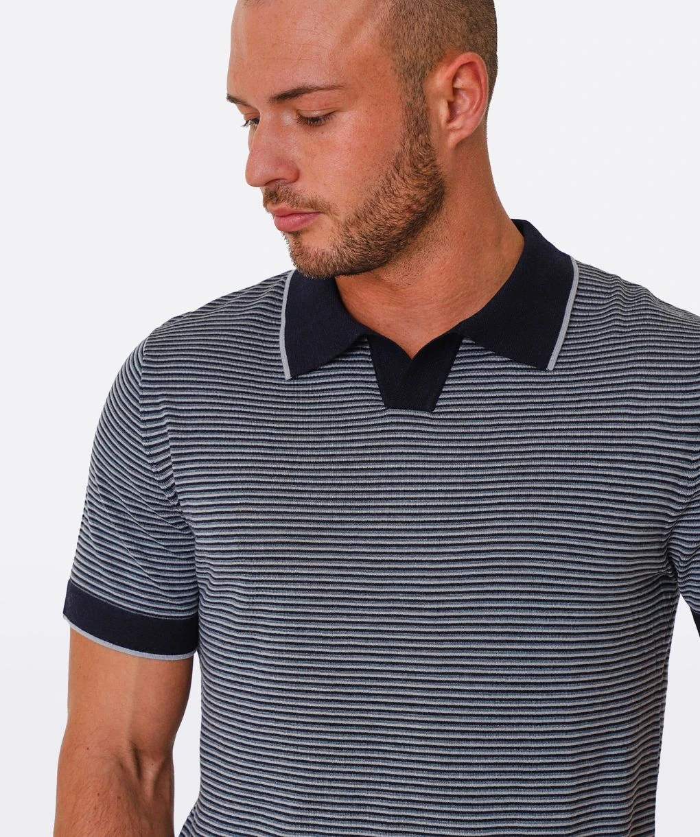 Merino Striped Polo Shirt 6 Merino Striped Polo Shirt - Image 4