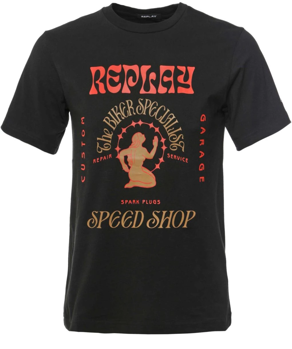 Replay Crew Neck Graphic T-Shirt 3 Replay Crew Neck Graphic T-Shirt