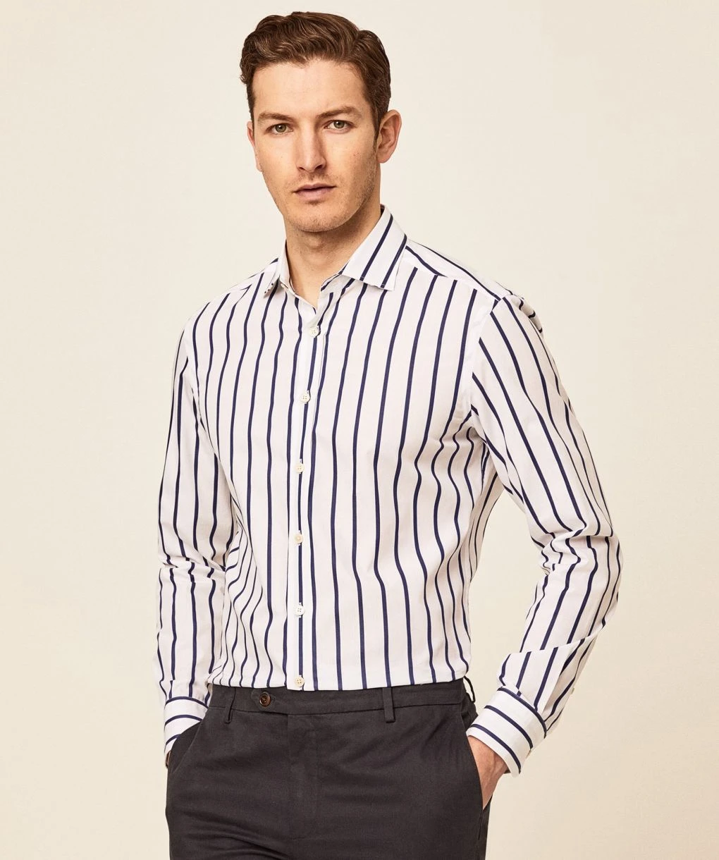 Hackett Slim Fit Bold Stripe Shirt 4 Hackett Slim Fit Bold Stripe Shirt - Image 2
