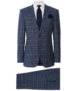 Boss Slim Fit Check H-Huge-2Pcs-222 Suit