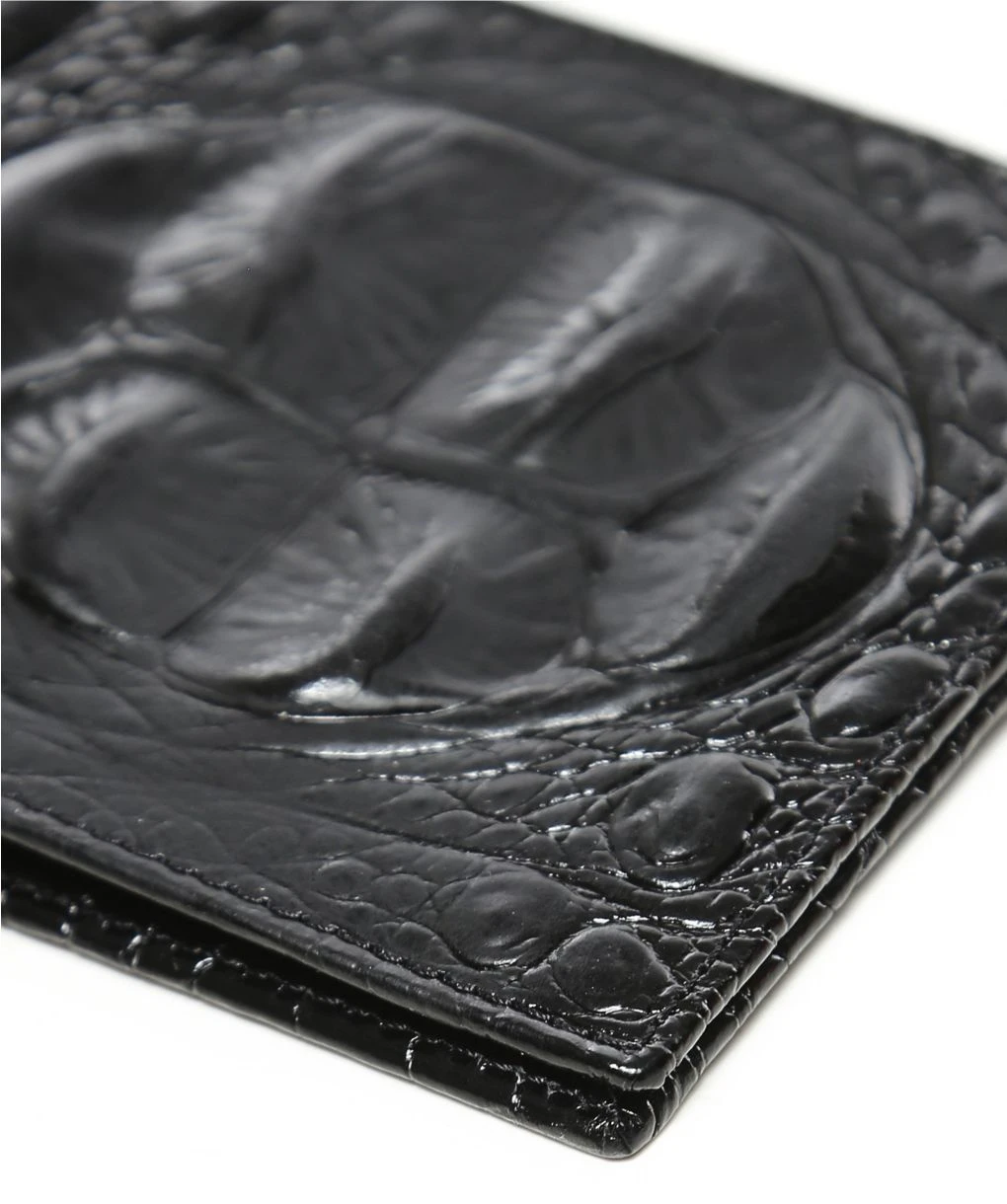 Leather Mock Croc Wallet 5 Leather Mock Croc Wallet - Image 3