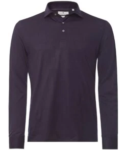 Wool Long Sleeve Polo Shirt