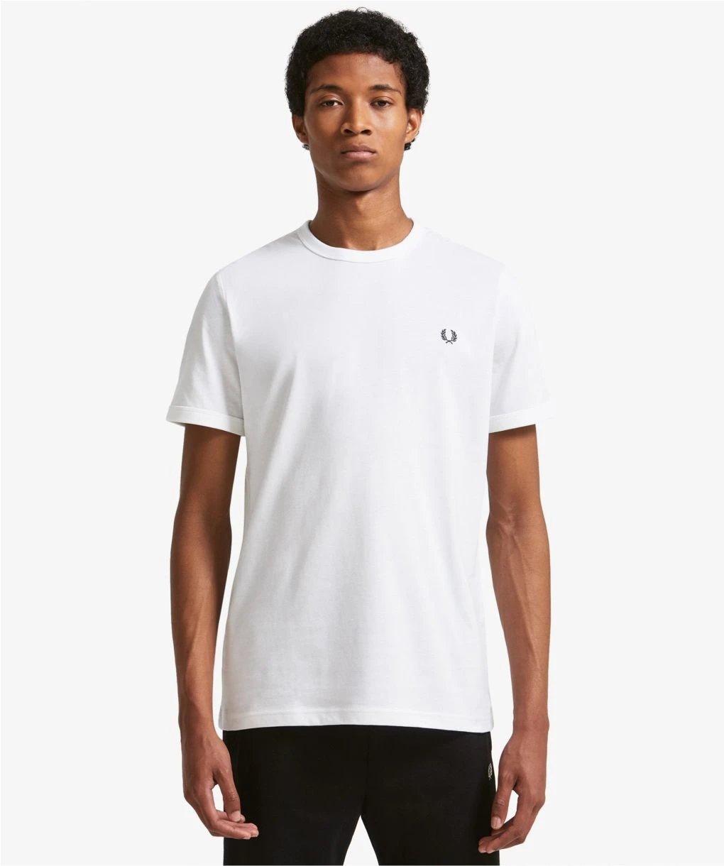 Fred Perry Crew Neck Ringer T Shirt 4 Fred Perry Crew Neck Ringer T Shirt - Image 2