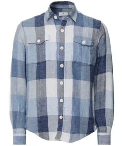Linen Check Overshirt