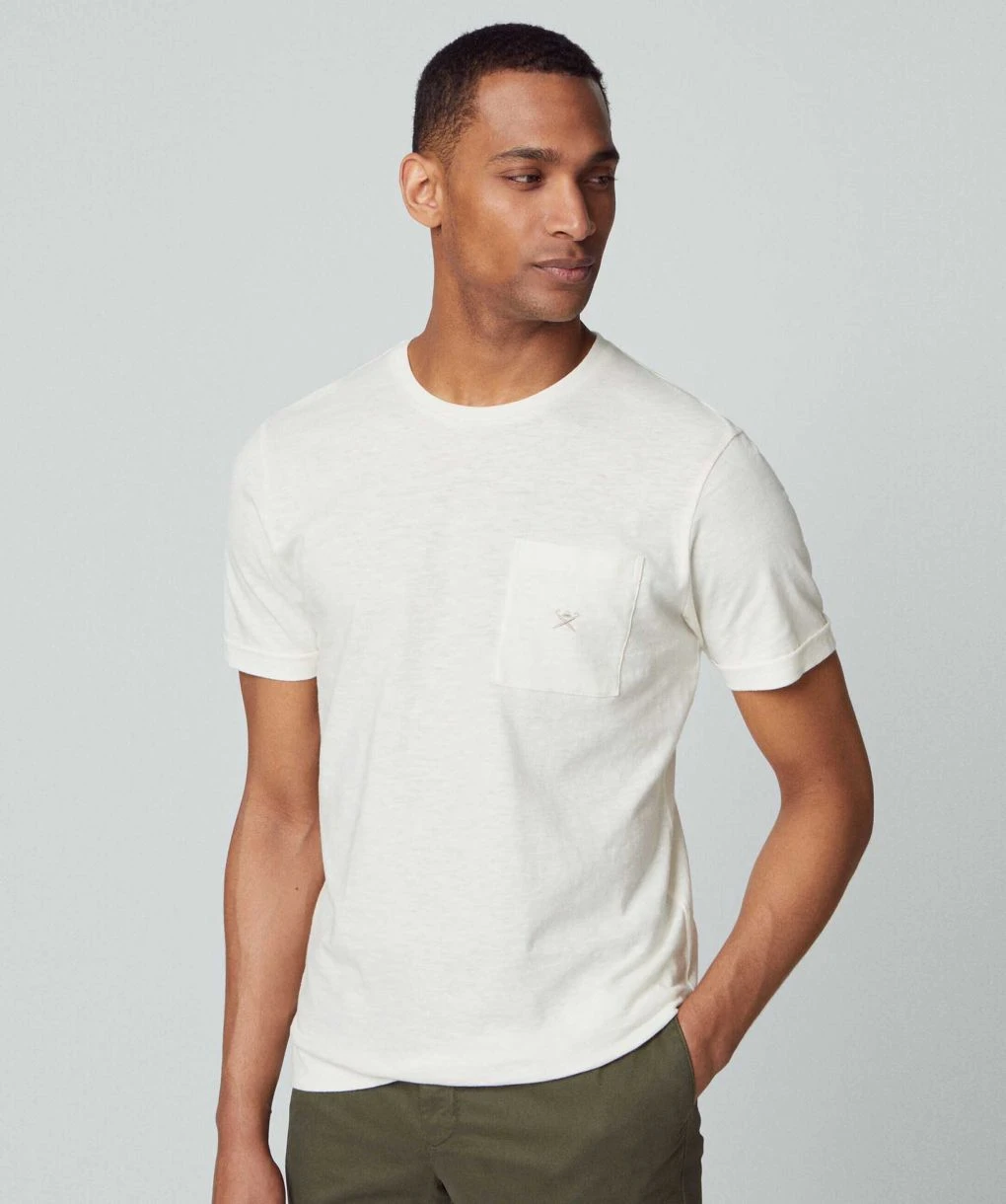 Hackett Cotton Linen Pocket T-Shirt 4 Hackett Cotton Linen Pocket T-Shirt - Image 2
