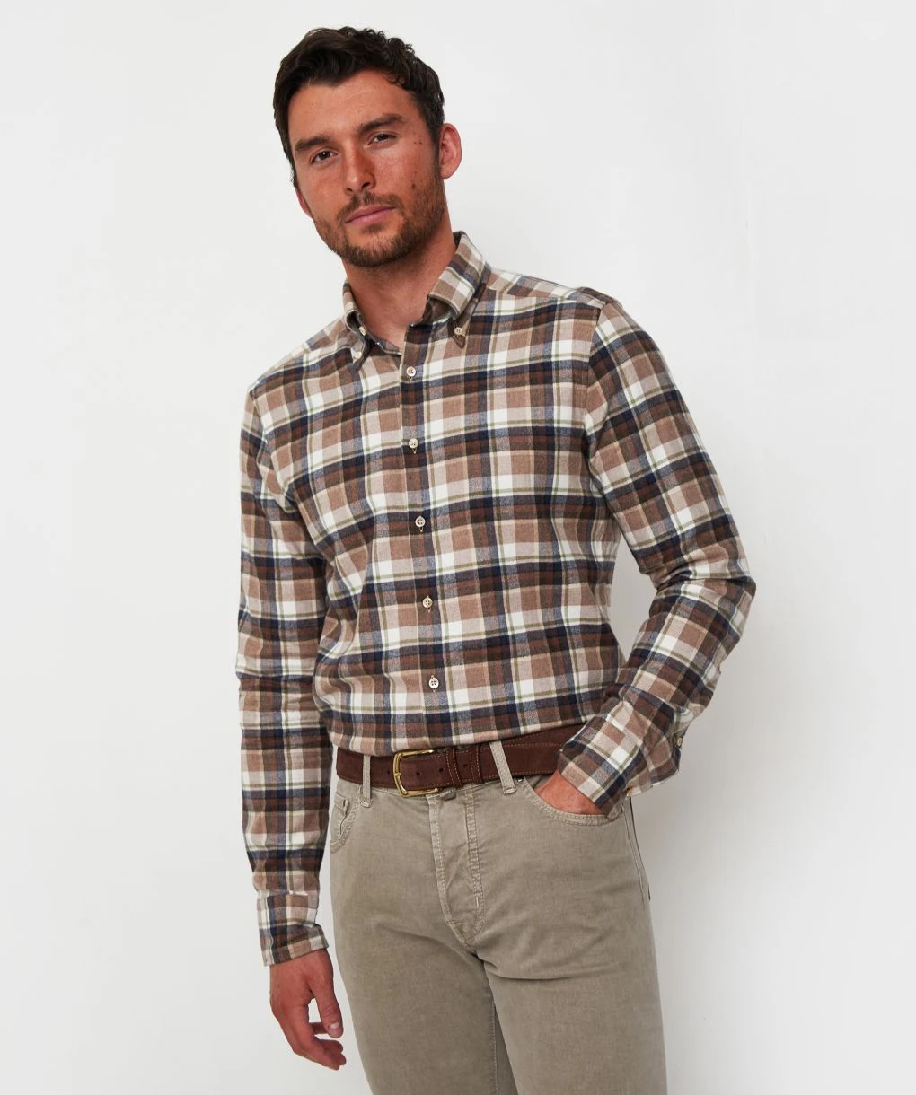 Slimline Flannel Check Shirt 5 Slimline Flannel Check Shirt - Image 3
