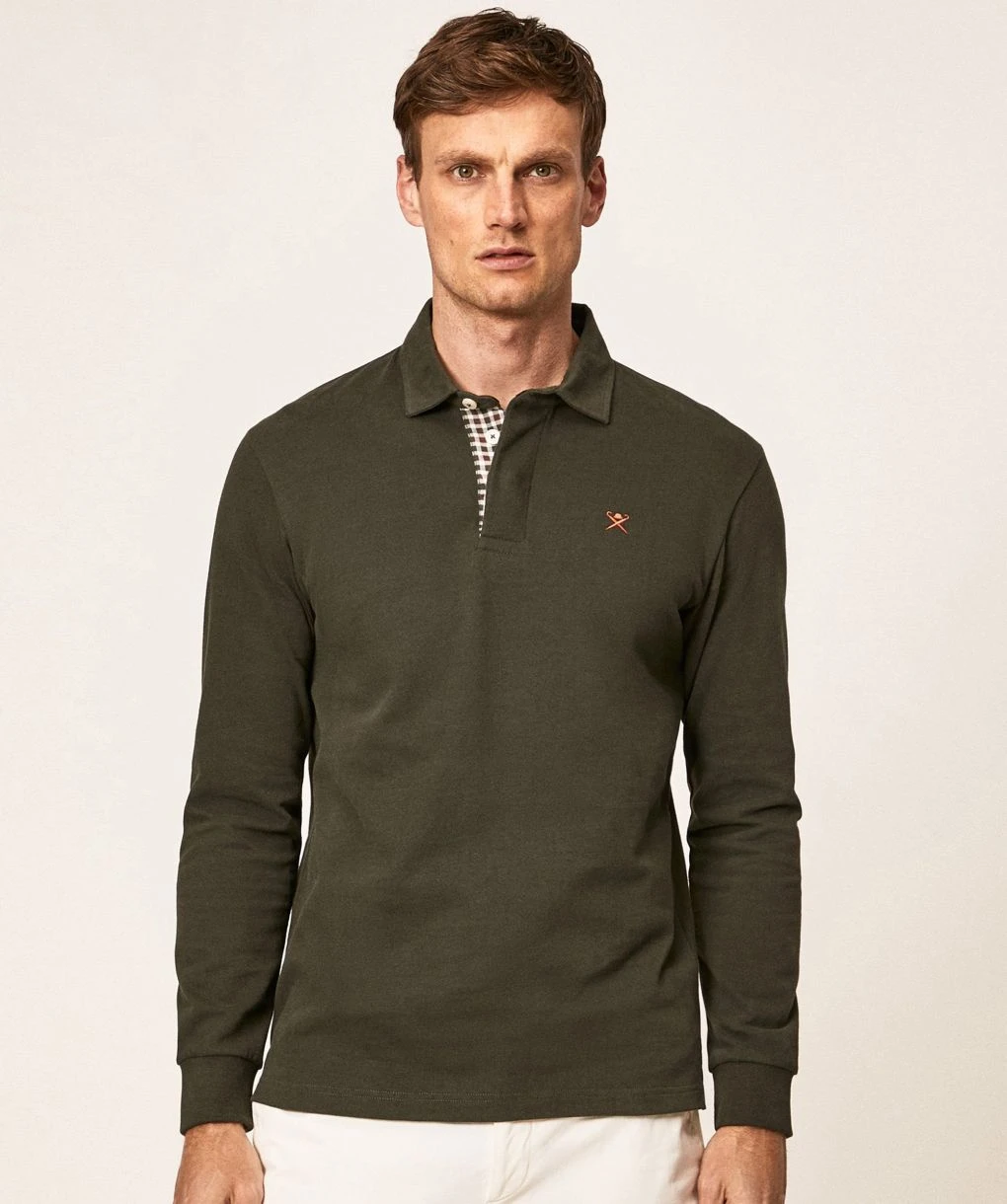 Hackett Flannel Trim Rugby Shirt 4 Hackett Flannel Trim Rugby Shirt - Image 2