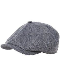 Stetson Silk Herringbone Hatteras Newsboy Cap