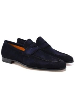 Magnanni Suede Penny Delos Loafers