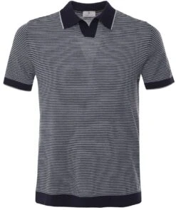 Merino Striped Polo Shirt