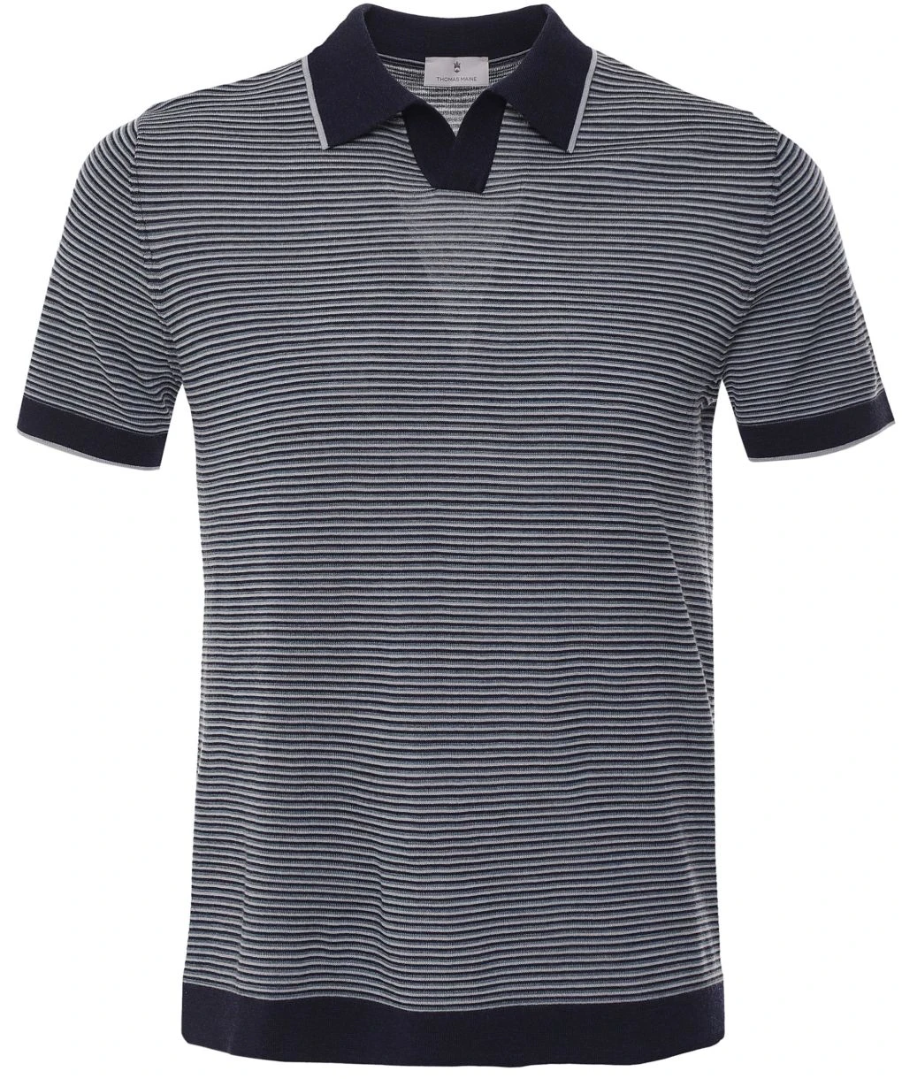 Merino Striped Polo Shirt 3 Merino Striped Polo Shirt