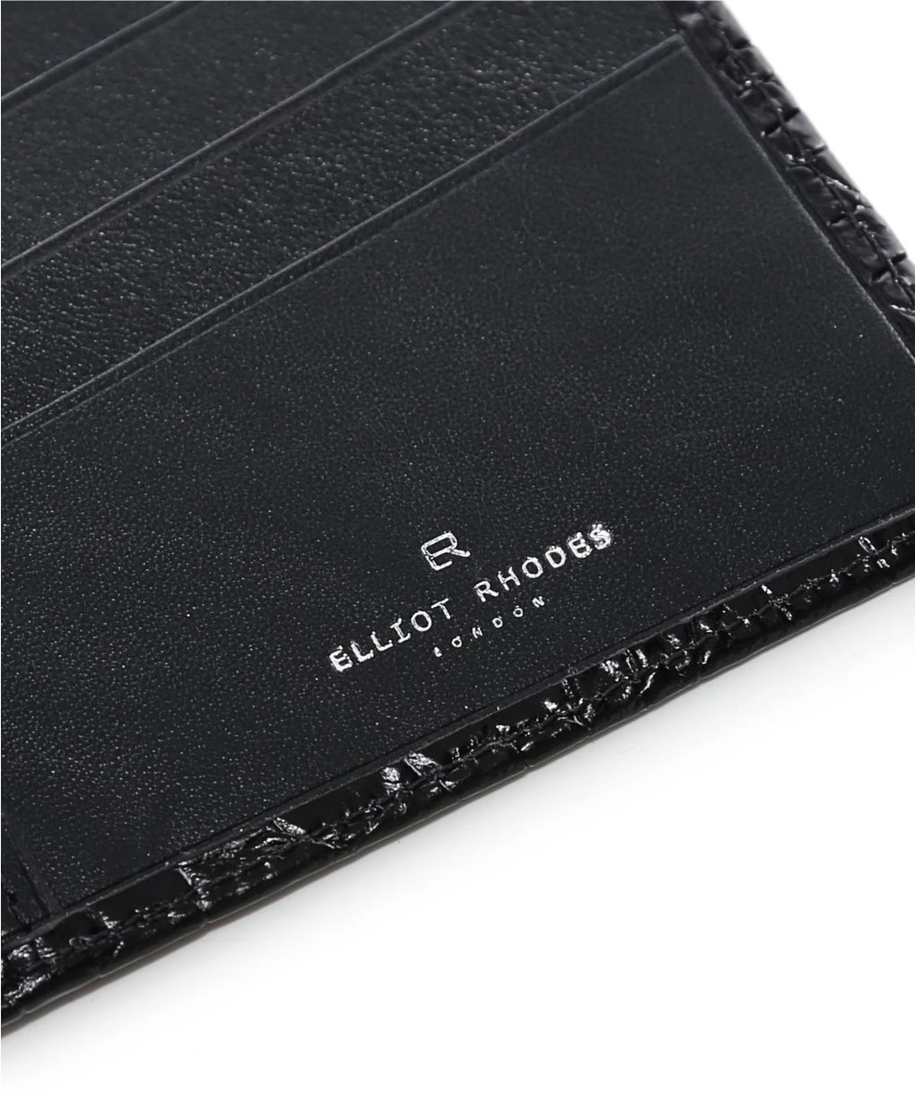 Leather Mock Croc Wallet 6 Leather Mock Croc Wallet - Image 4