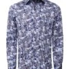 Slim Fit Sateen Paisley Shirt