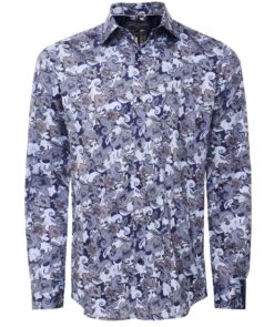 Slim Fit Sateen Paisley Shirt