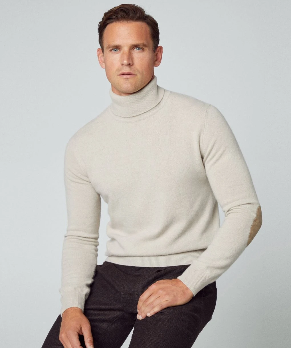 Hackett Merino Cashmere Roll Neck Jumper 4 Hackett Merino Cashmere Roll Neck Jumper - Image 2