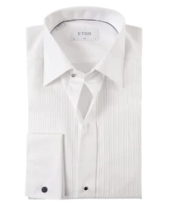 ETON Slim Fit Plissé Dress Shirt
