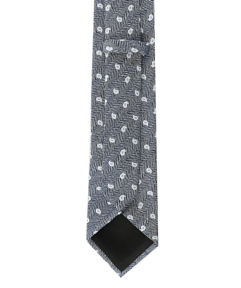 Silk Herringbone Paisley Tie 4 Silk Herringbone Paisley Tie - Image 2