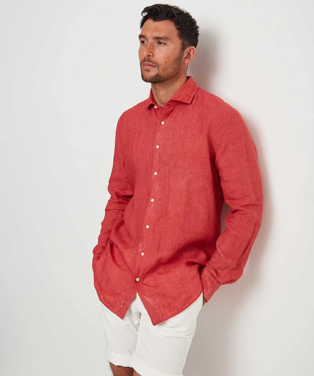 Tailored Fit Linen Roma Shirt 4 Tailored Fit Linen Roma Shirt - Image 2